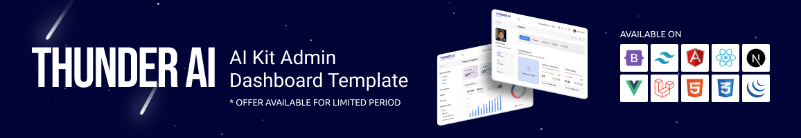 Thunder AI - AI Kit Admin Dashboard Template
