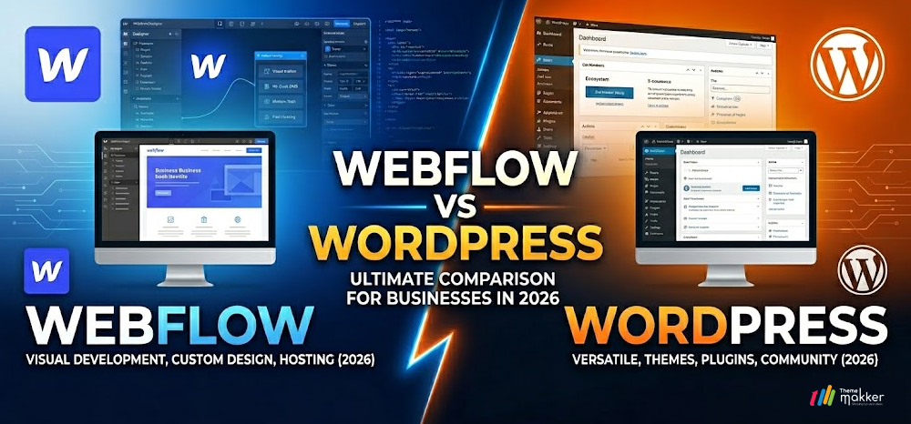 Webflow Vs. WordPress: Ultimate Comparison for Businesses in 2026
