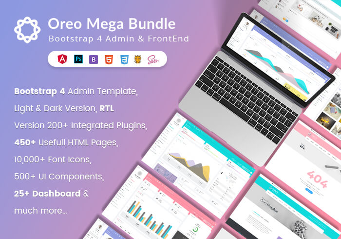 Oreo Mega Bundle admin template